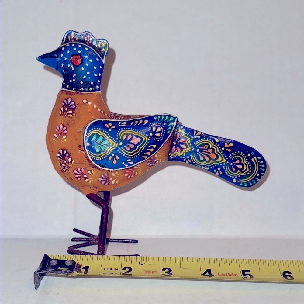Handcrafted Multicolor Decorative Metal Bird Figurine